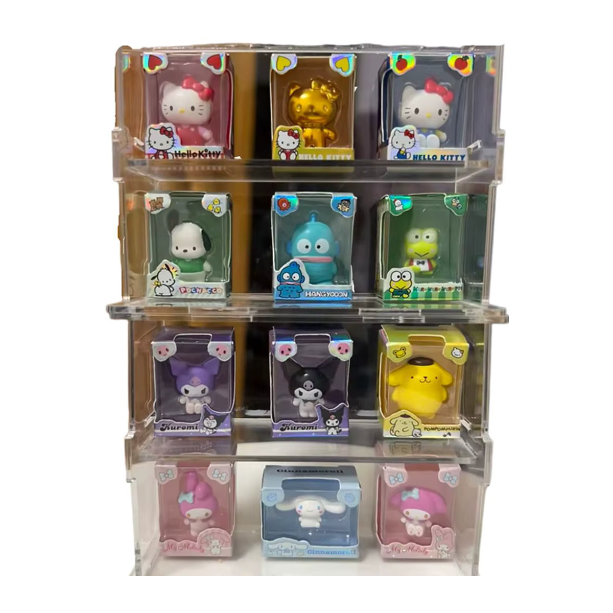 Sanrio Family Reiskorn-Puppe Blindbox mit Hello Kitty und Kuromi Mini Sammelfiguren aus Kunststoff, mehrfarbig - Bild 5