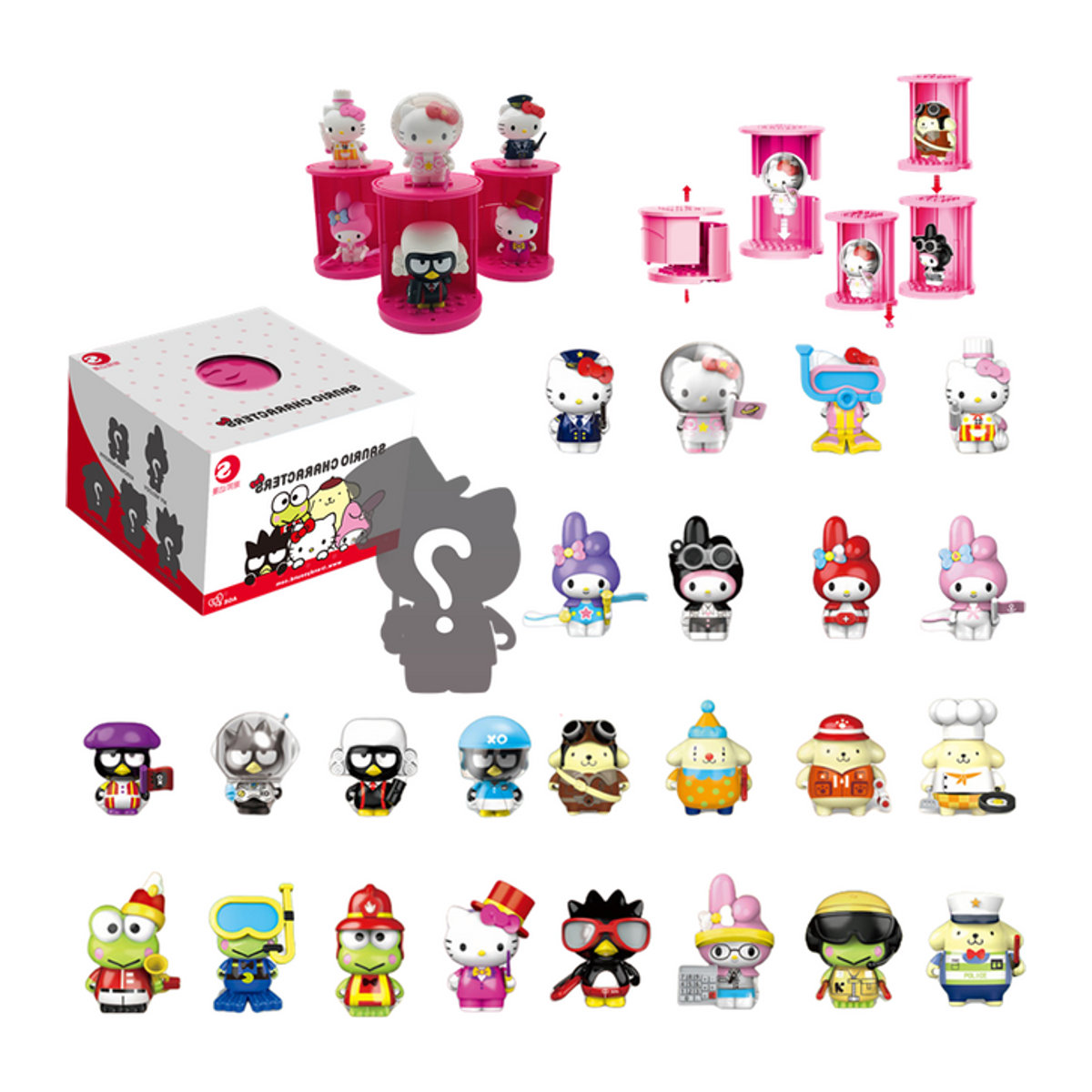 Sanrio Hello Kitty Anime Figur als dekorative Puppe und Modellbaustein für Kinder, mehrfarbig - Bild 1