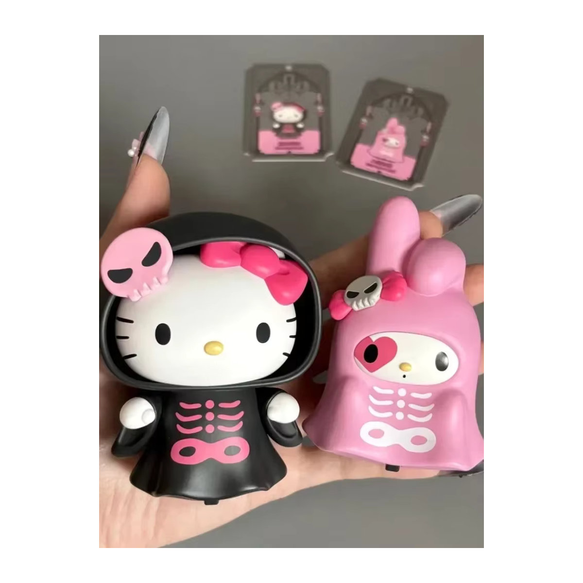 Sanrio Hello Kitty Hangyodon Kuromi Halloween Ghost Mischief Series Statisches Charaktermodell Desktop-Dekoration in Mehrfarbig - Bild 1