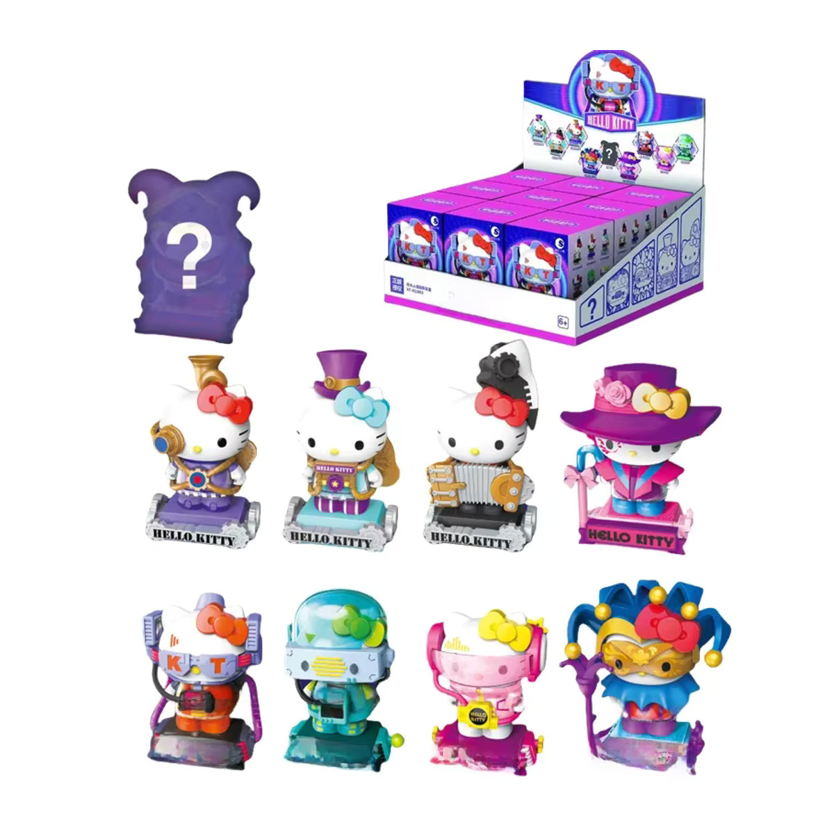 Sanrio Hello Kitty Zeit und Raumfahrt Anime Action Figure Mehrfarbige Sammelmodell Puppe aus Kunststoff - Bild 6