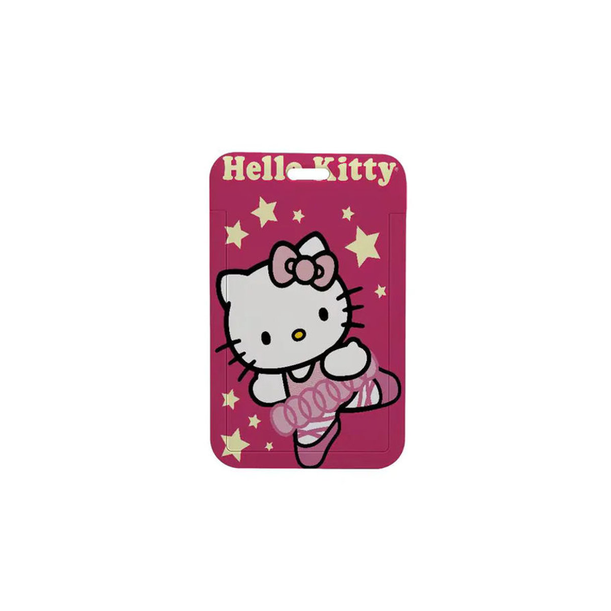 Sanrio K-KittyS H-HelloS Namensschildhalter aus Kunststoff mit weichem Halsband in Rosa gestreift - Bild 7