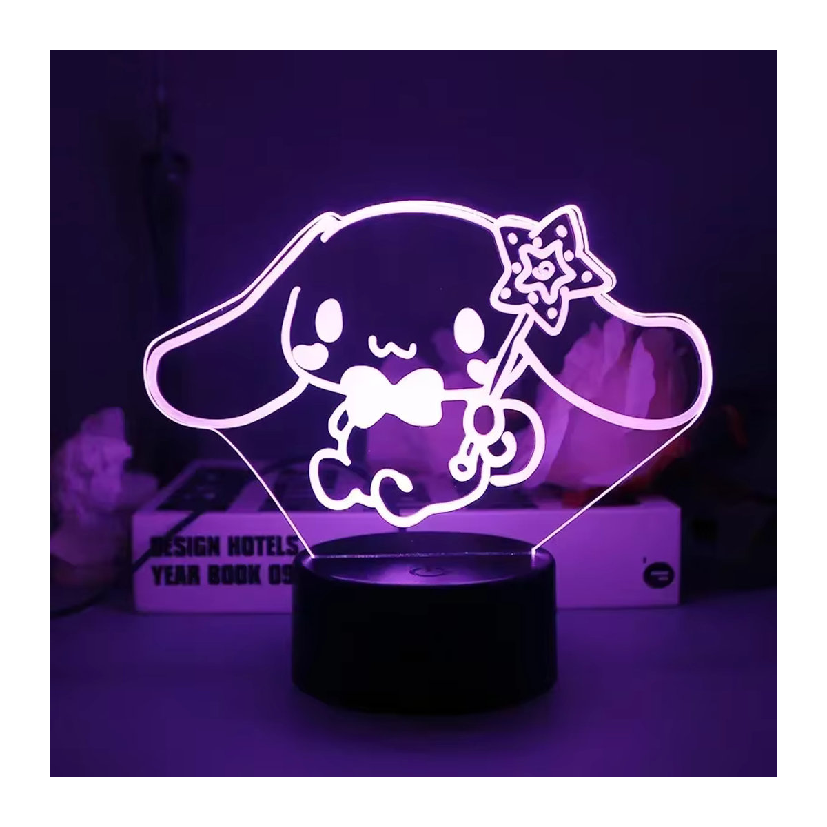 Sanrio Kawaii 3D LED Nachtlicht mit Cinnamoroll, Kuromi und Hello Kitty als Cartoon Anime Figur Tischlampe in Bunt - Bild 2