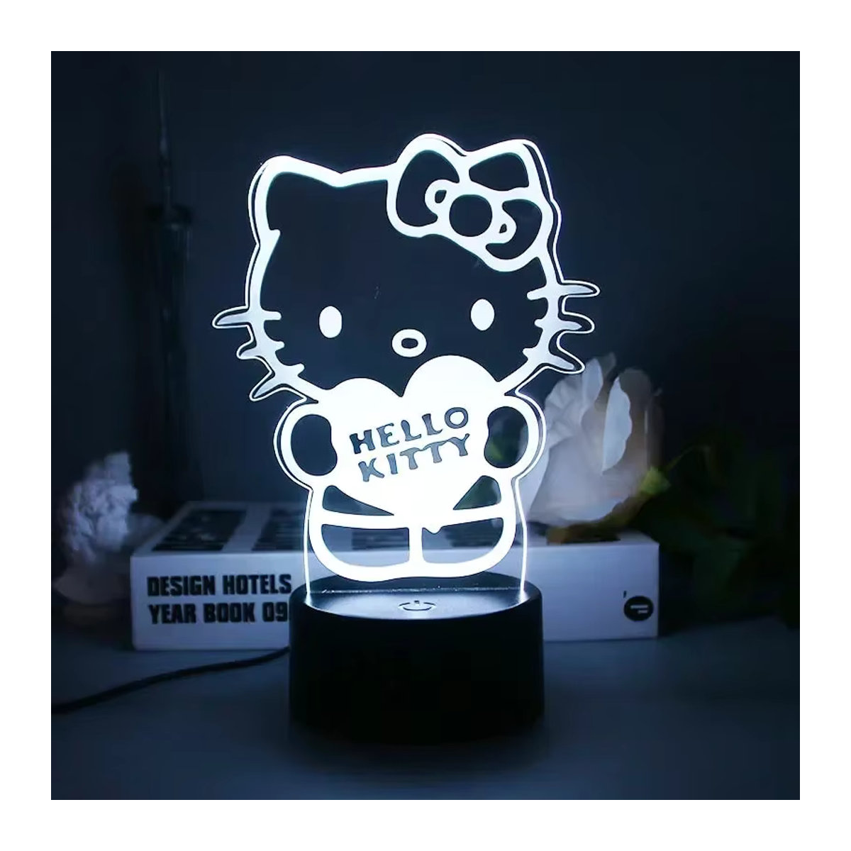 Sanrio Kawaii 3D LED Nachtlicht mit Cinnamoroll, Kuromi und Hello Kitty als Cartoon Anime Figur Tischlampe in Bunt - Bild 3