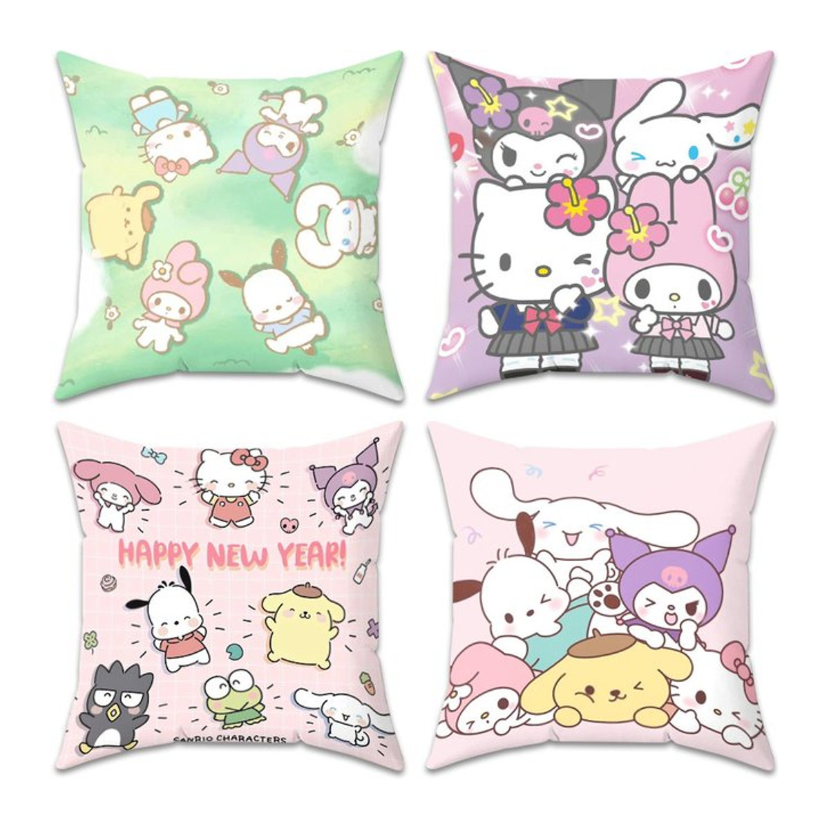 Sanrio Kawaii Cartoon Kissenbezug für dekorative Sofakissen, mehrfarbig, 40 x 40 cm - Bild 1