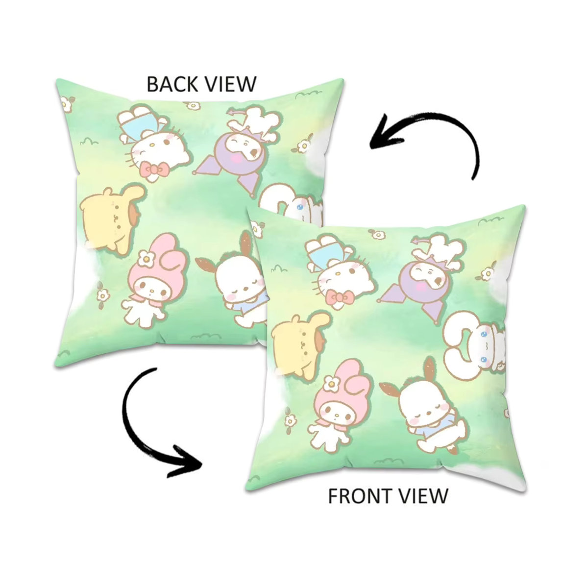 Sanrio Kawaii Cartoon Kissenbezug für dekorative Sofakissen, mehrfarbig, 40 x 40 cm - Bild 3