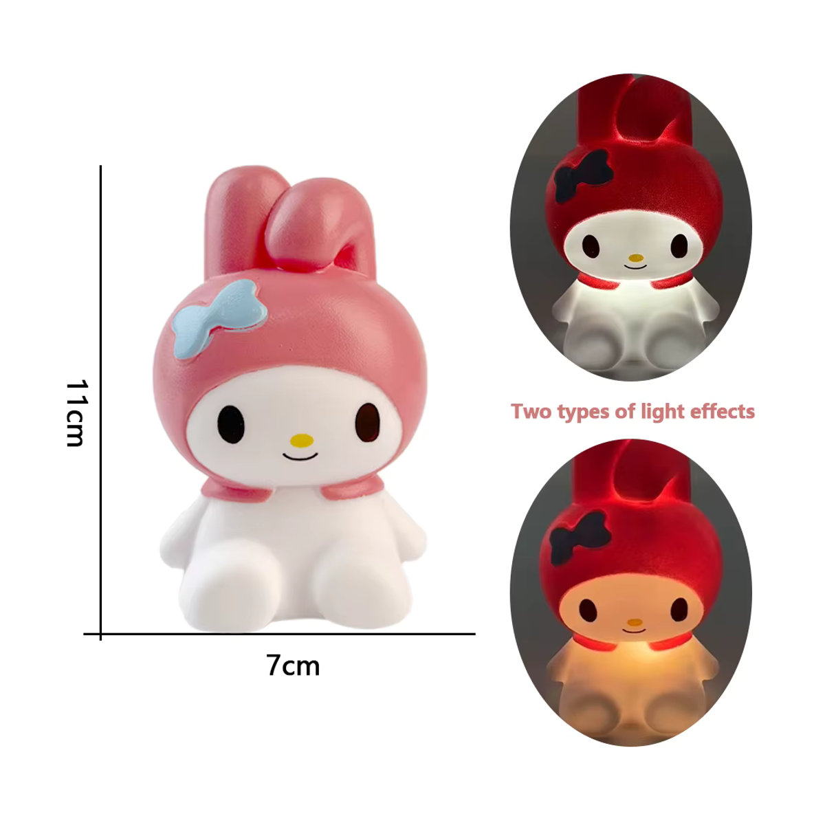 Sanrio Kawaii Nachtlicht aus Emaille in Wolkenform mit Kuromi, Cinnamoroll oder Pochacco als bunte Tischlampe zur Dekoration - Bild 2
