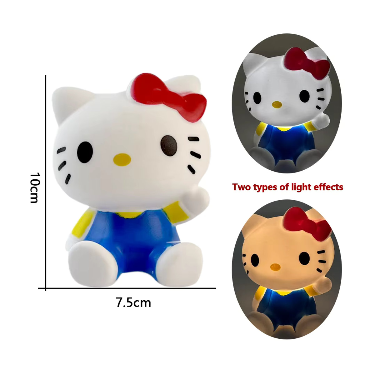 Sanrio Kawaii Nachtlicht aus Emaille in Wolkenform mit Kuromi, Cinnamoroll oder Pochacco als bunte Tischlampe zur Dekoration - Bild 3