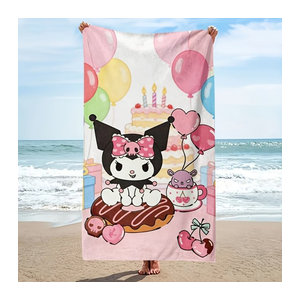 Sanrio Kuromi Handtuch mehrfarbig schnelltrocknend und saugstark für Strand, Bad und Reisen