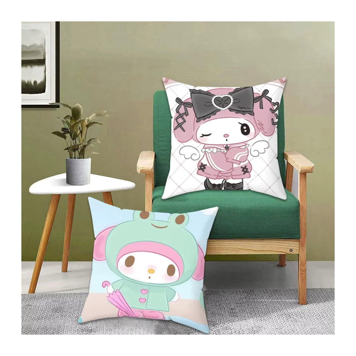Sanrio Melody dekorativer Kissenbezug, mehrfarbig, B/T/H: 45 x 45 x 0 cm - Bild 2
