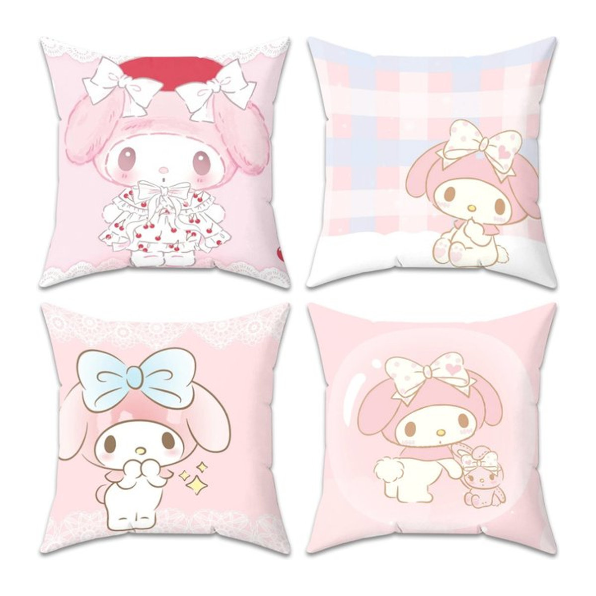 Sanrio Melody Kissenbezug für Sofa und Schlafzimmer, Rosa, B/T/H: 45 x 45 x 0 cm - Bild 1