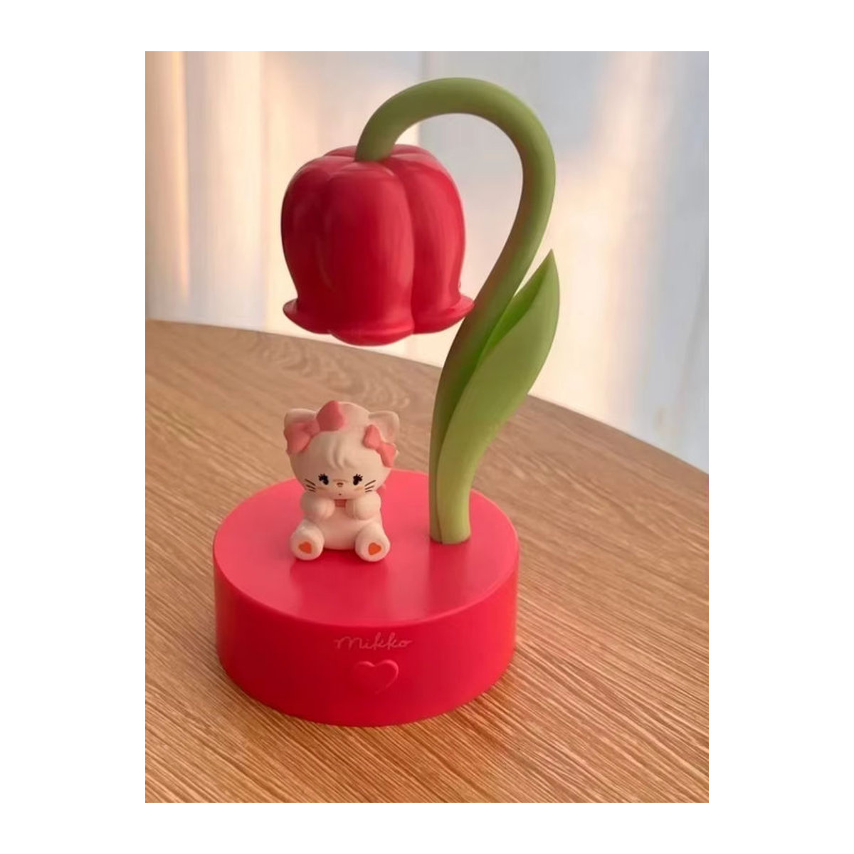 Sanrio Mikko Hyazinthe Glow Nachtlicht Rosa Kawaii Animationsmodell zur Schlafzimmer und Schreibtisch Dekoration - Bild 2