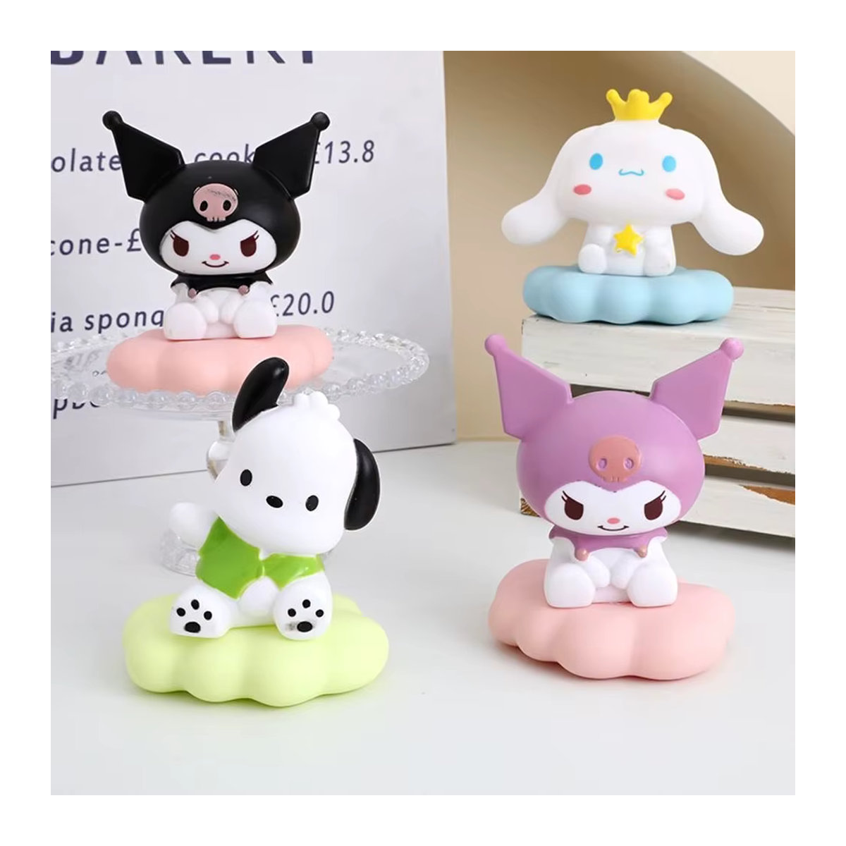 Sanrio Nachtlicht in Wolkenform aus Emaille mit Kuromi Cinnamoroll oder Pochacco als dekorative Tischlampe im Japan-Stil - Bild 2