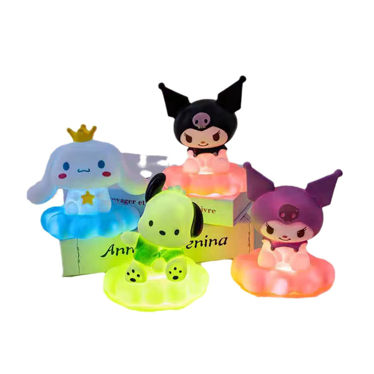 Sanrio Nachtlicht in Wolkenform aus Emaille mit Kuromi Cinnamoroll oder Pochacco als dekorative Tischlampe im Japan-Stil - Bild 3