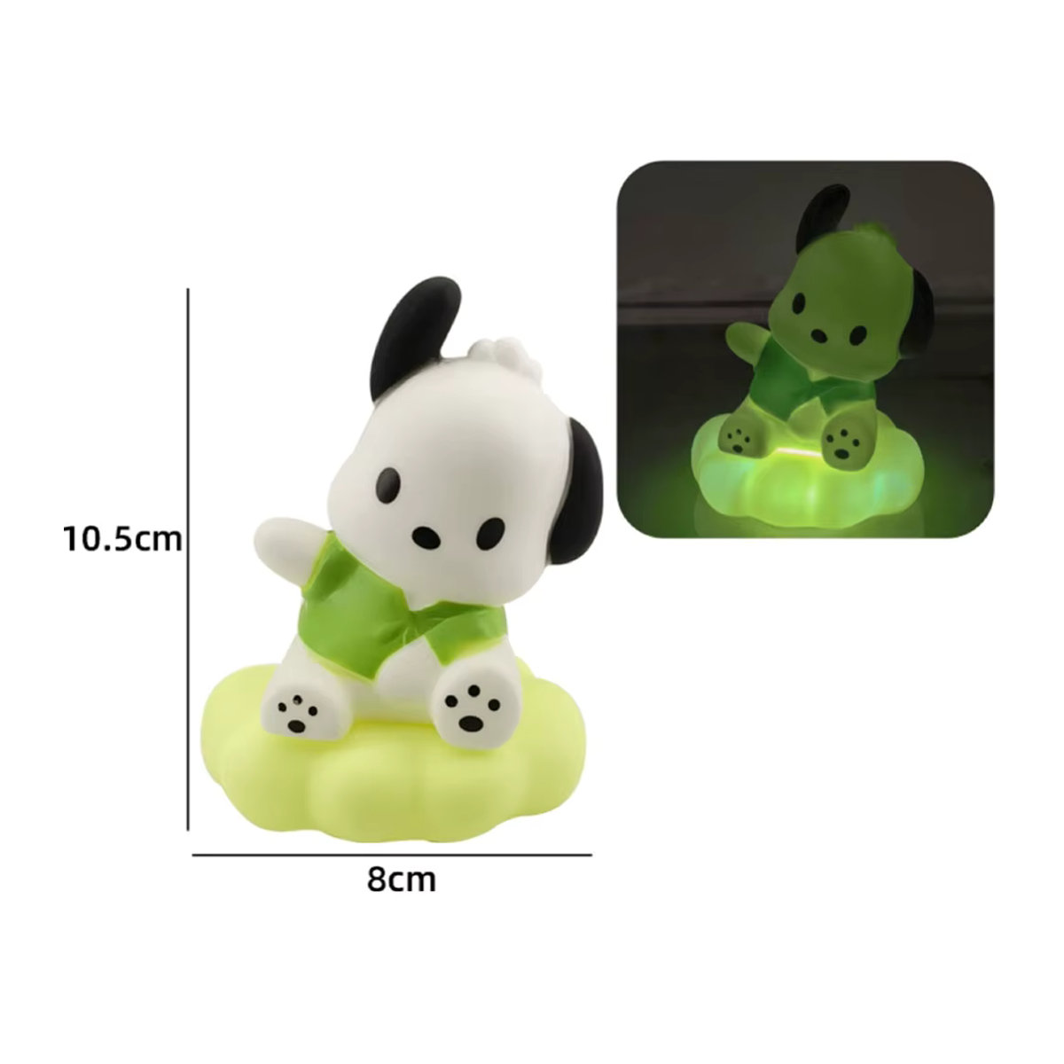 Sanrio Nachtlicht in Wolkenform aus Emaille mit Kuromi Cinnamoroll oder Pochacco als dekorative Tischlampe im Japan-Stil - Bild 4