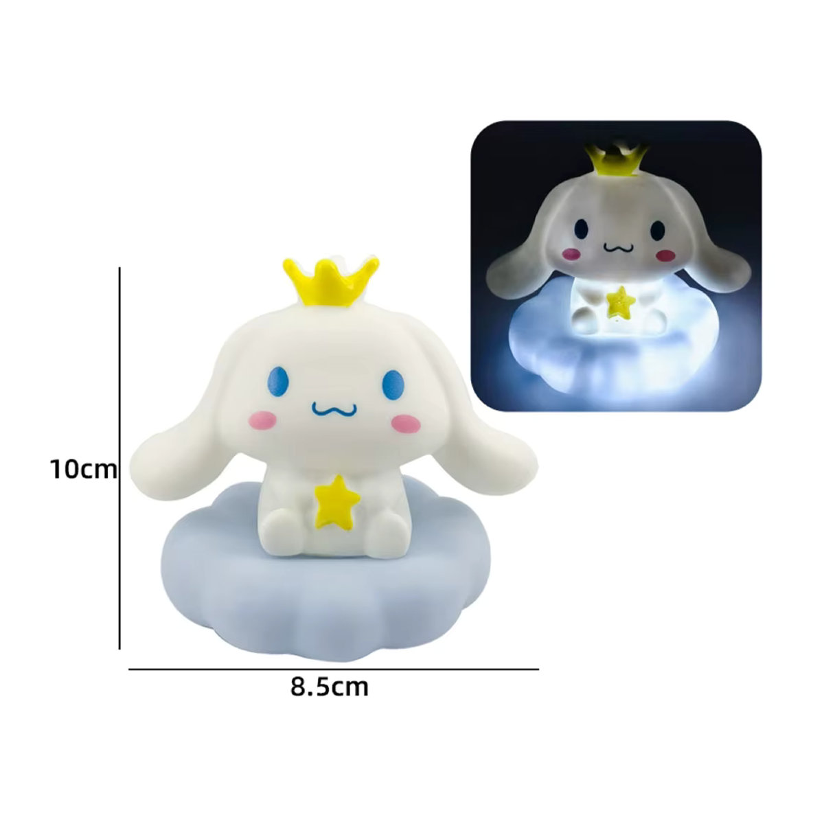 Sanrio Nachtlicht in Wolkenform aus Emaille mit Kuromi Cinnamoroll oder Pochacco als dekorative Tischlampe im Japan-Stil - Bild 5