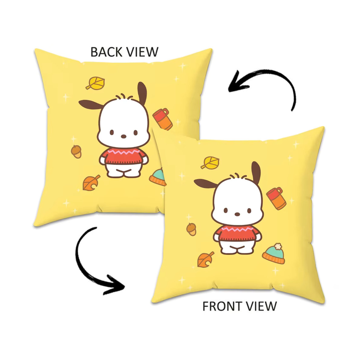 Sanrio Pochacco Kawaii Cartoon Kissenbezug in Mehrfarbig für deine Dekoration - Bild 4