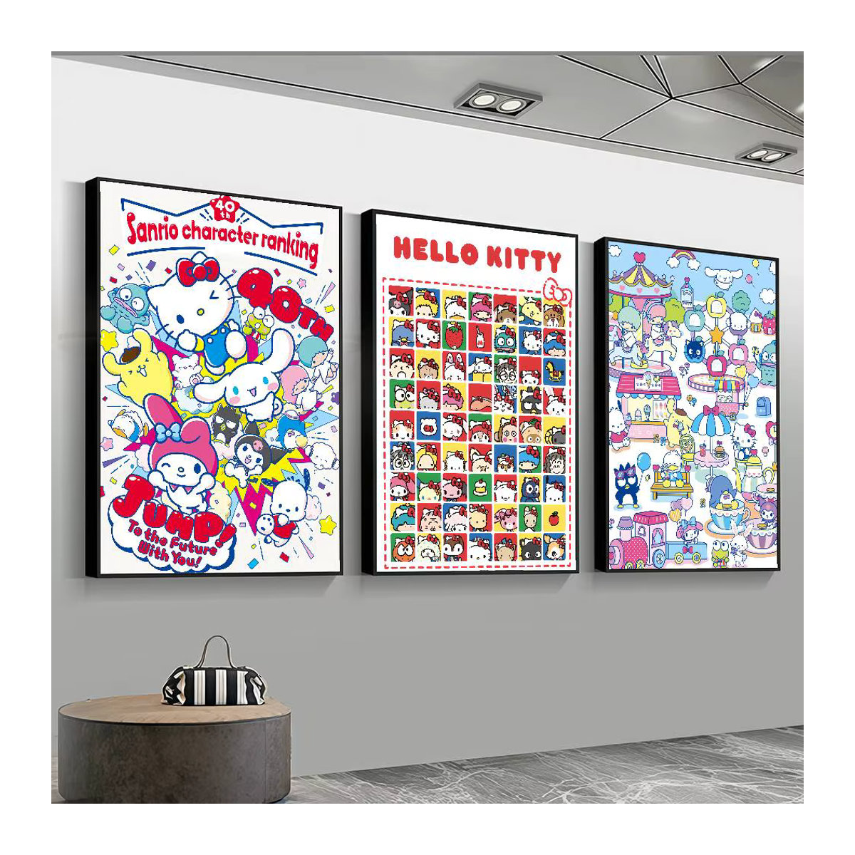 Sanrio Themenposter-Aufkleber mehrfarbig aus Papier zur Wanddekoration - Bild 3
