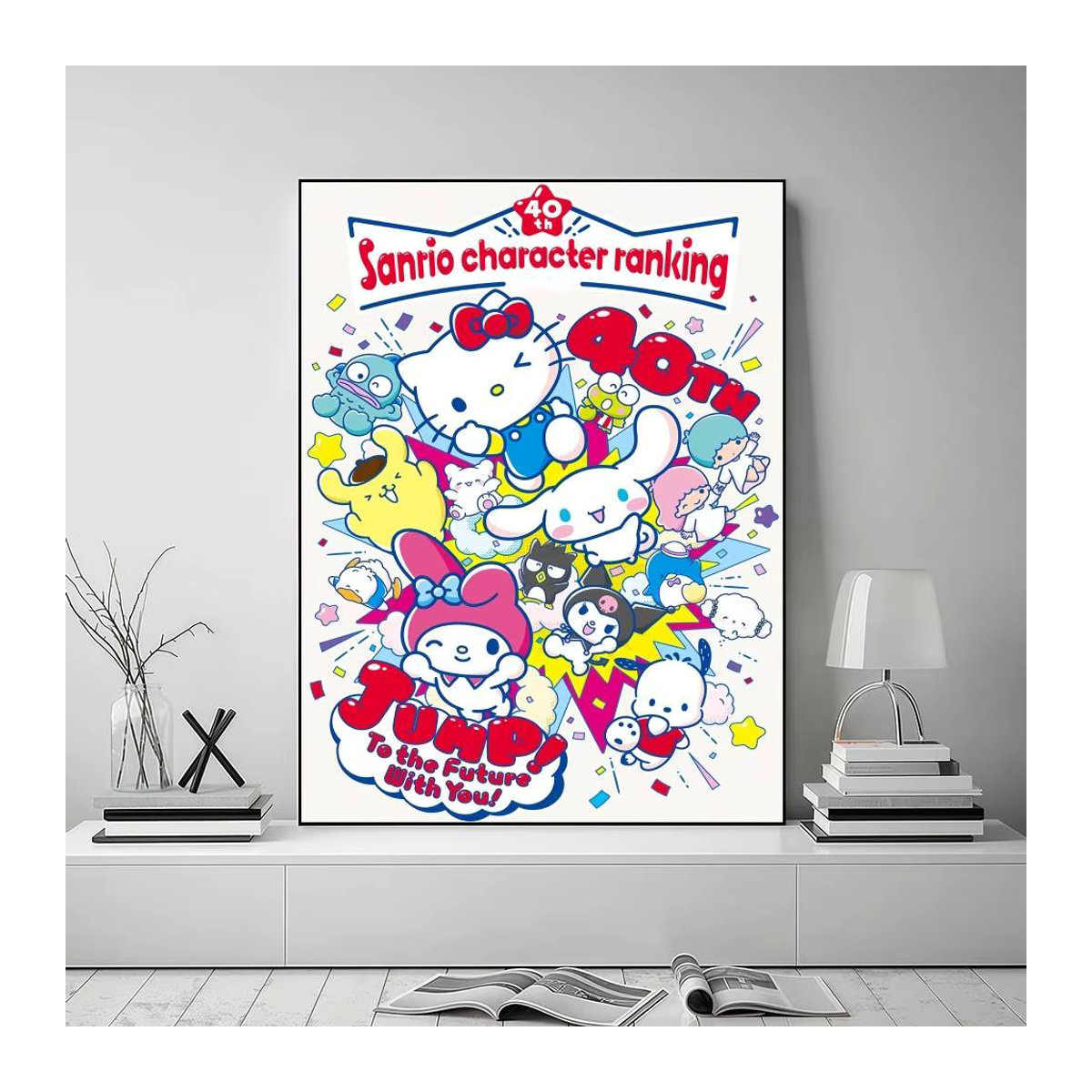 Sanrio Themenposter-Aufkleber mehrfarbig aus Papier zur Wanddekoration - Bild 4