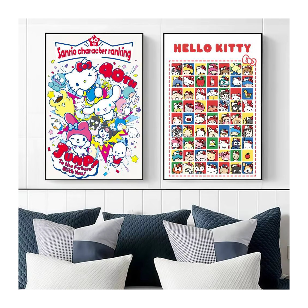 Sanrio Themenposter-Aufkleber mehrfarbig aus Papier zur Wanddekoration - Bild 5
