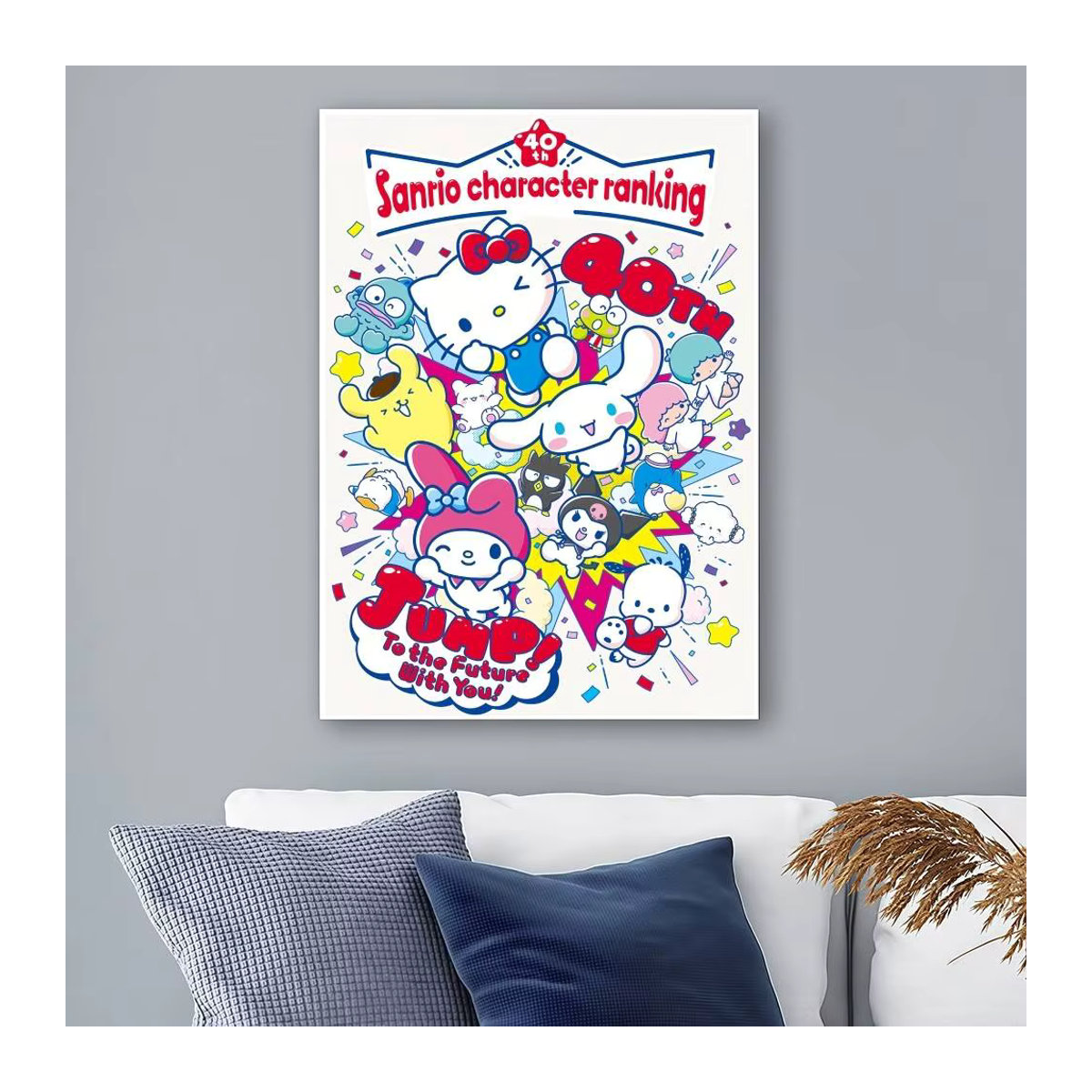 Sanrio Themenposter-Aufkleber mehrfarbig aus Papier zur Wanddekoration - Bild 6
