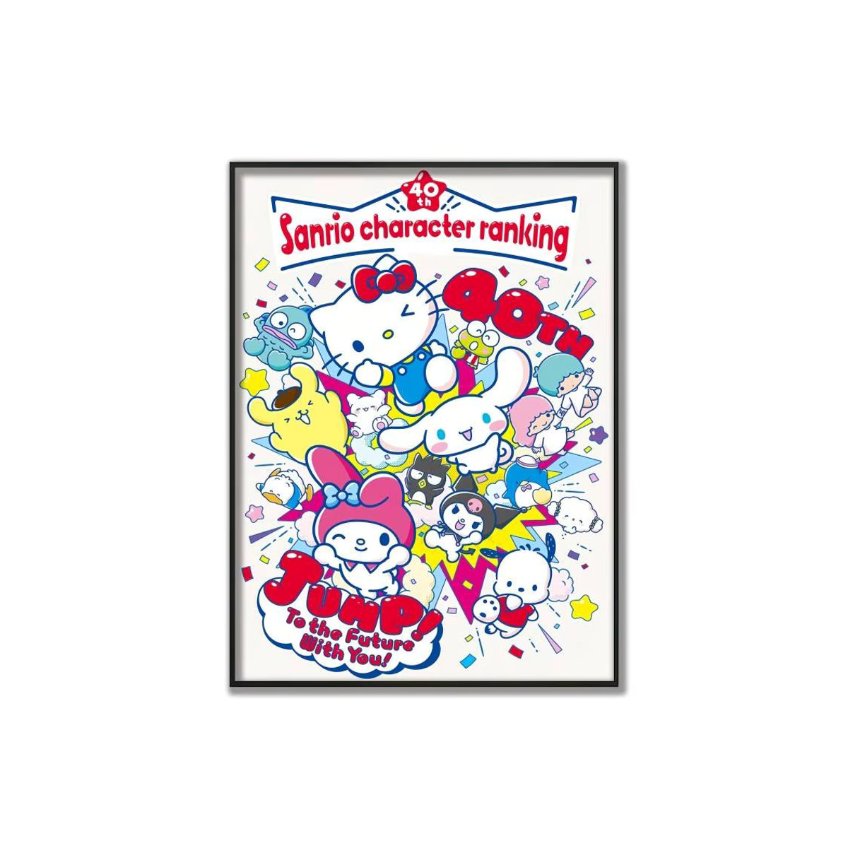 Sanrio Themenposter-Aufkleber mehrfarbig aus Papier zur Wanddekoration - Bild 7