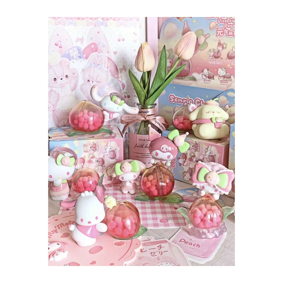 Sanrio Vitality Peach Paradise Series Blind Box Sammelfiguren mehrfarbig - Bild 5
