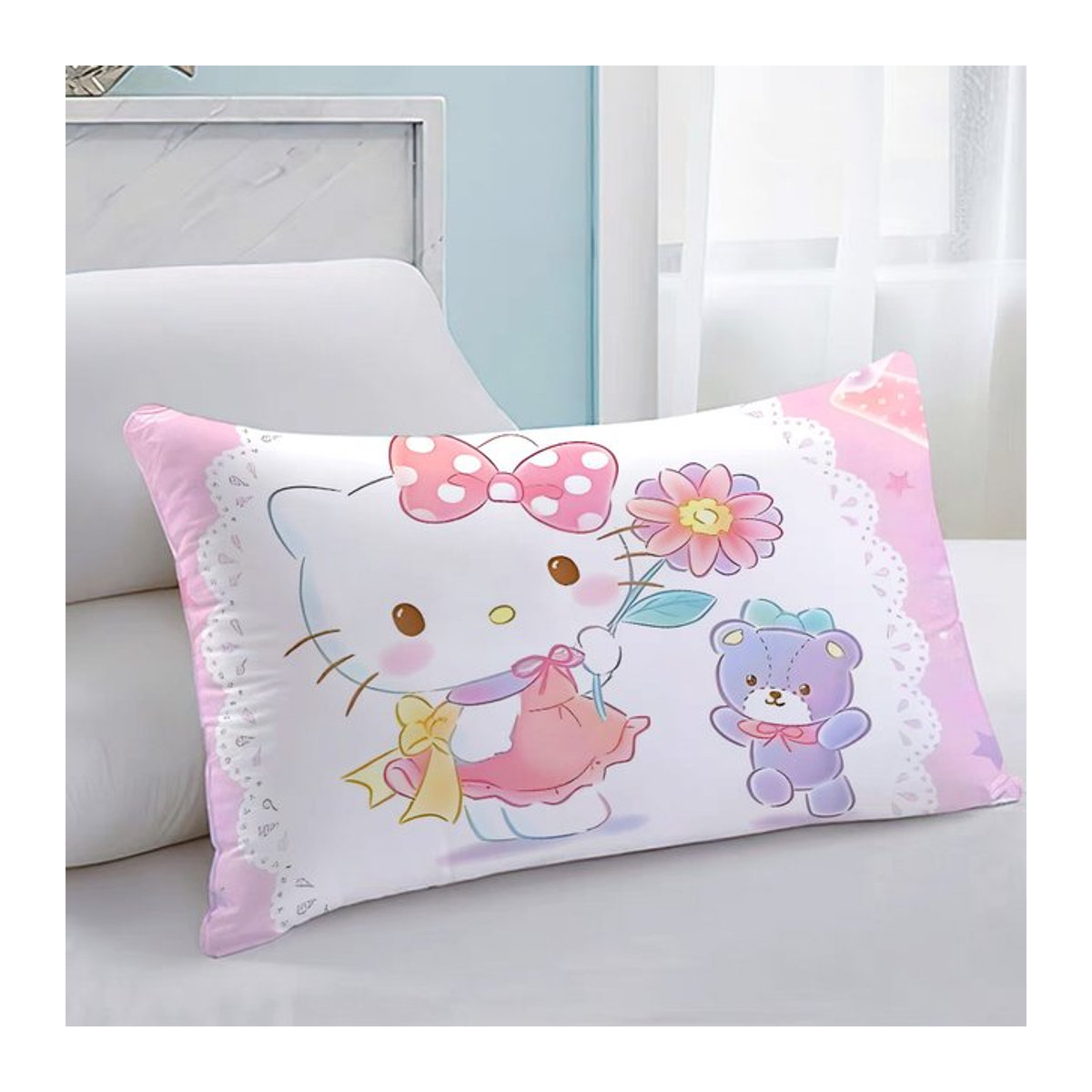 Sanrios Kissenbezug in Rosa für Sofa und Dekoration, B/H: 40 x 60 cm - Bild 1