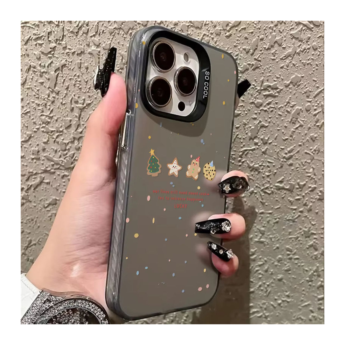 Santa Claus Bär Handyhülle für Samsung Galaxy S25 Ultra S24 S23 FE S22 A56 5G A16 A55 A36 A15 A54 A53 A52 A35 A34 A33 in Grau - Bild 2