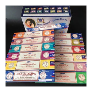 Satya Nag Champa India Stick Räucherstäbchen mit weißem Salbei und Sandelholz