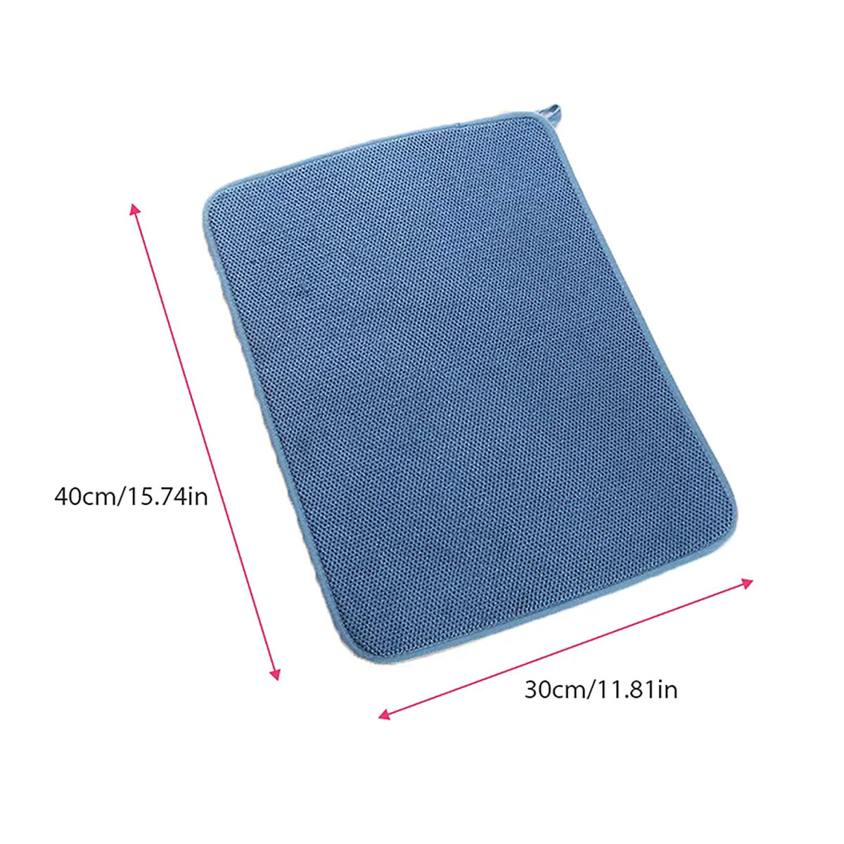 Saugfähige Mikrofaser Abtropfmatte von Hedahlia, rutschfest und hitzebeständig, Grau/Mehrfarbig, B/T: 40 x 30 cm - Bild 3