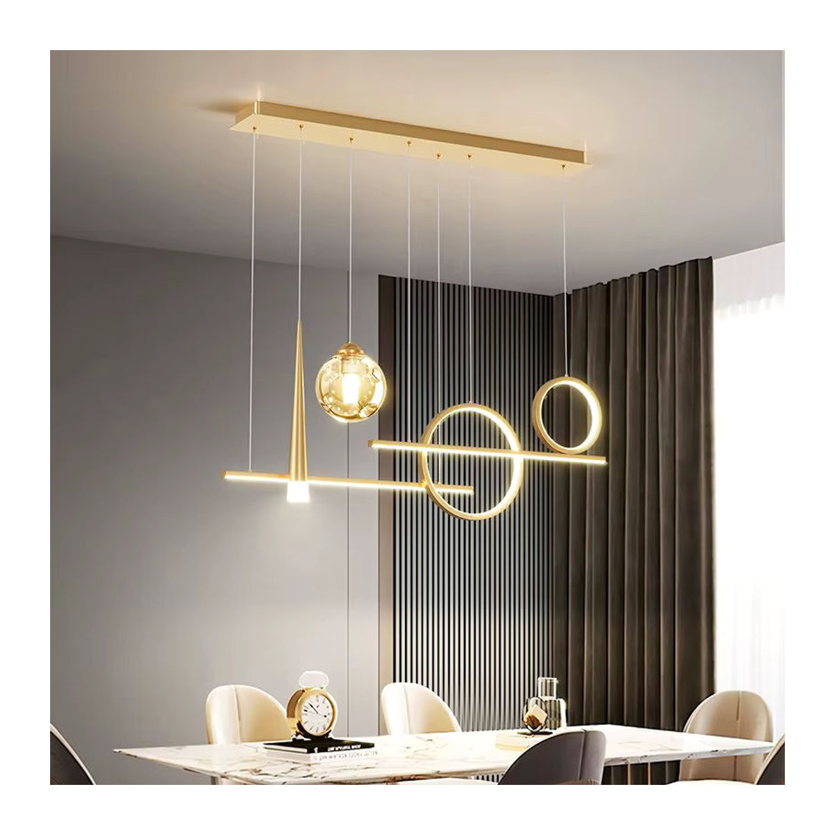 Savenmade Modern LED Kronleuchter aus Metall für Wohnzimmer und Esszimmer - Bild 2