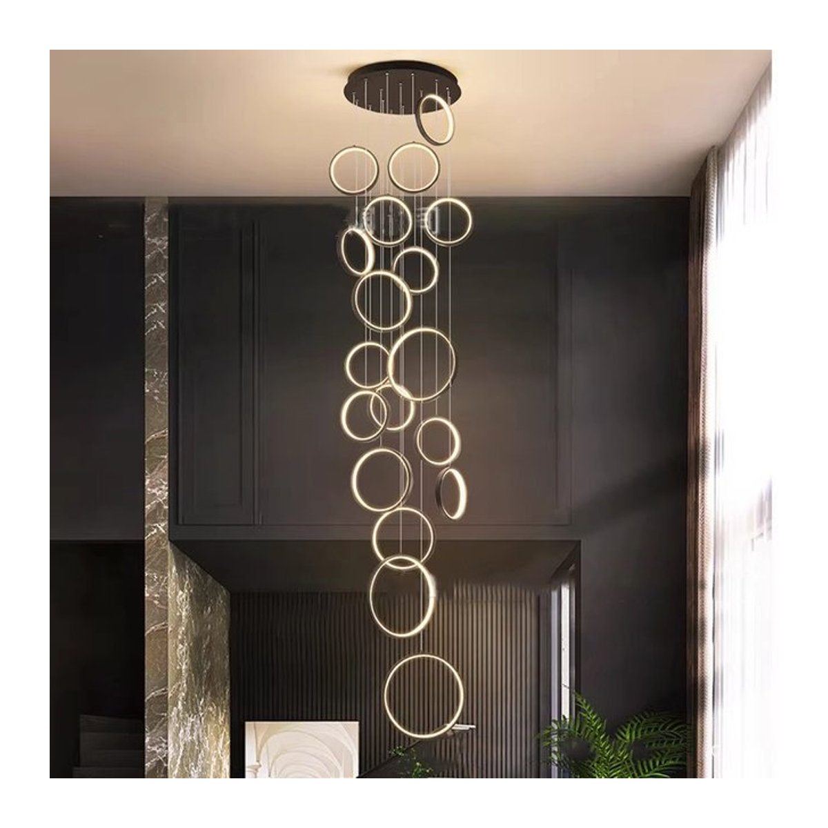 Savenmade Moderne LED Pendelleuchte in Schwarz für Esszimmer und Wohnzimmer - Bild 1