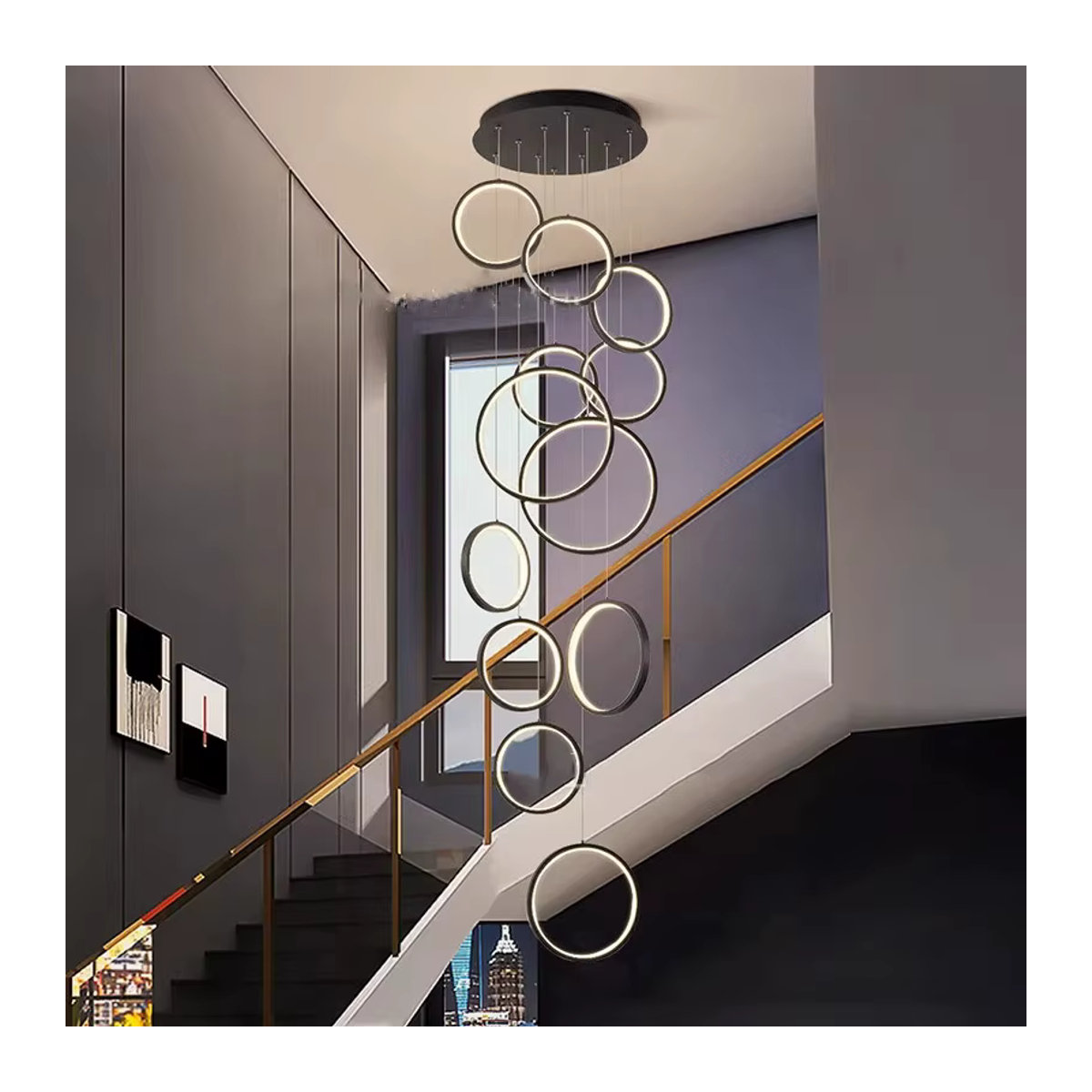 Savenmade Moderne LED Pendelleuchte in Schwarz für Esszimmer und Wohnzimmer - Bild 2