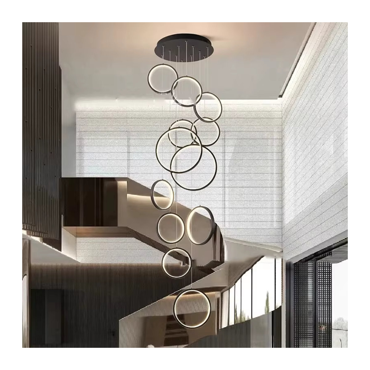 Savenmade Moderne LED Pendelleuchte in Schwarz für Esszimmer und Wohnzimmer - Bild 3