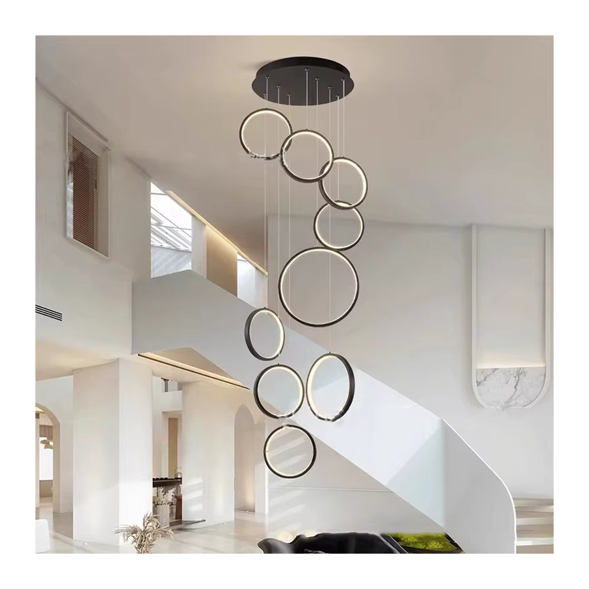 Savenmade Moderne LED Pendelleuchte in Schwarz für Esszimmer und Wohnzimmer - Bild 6