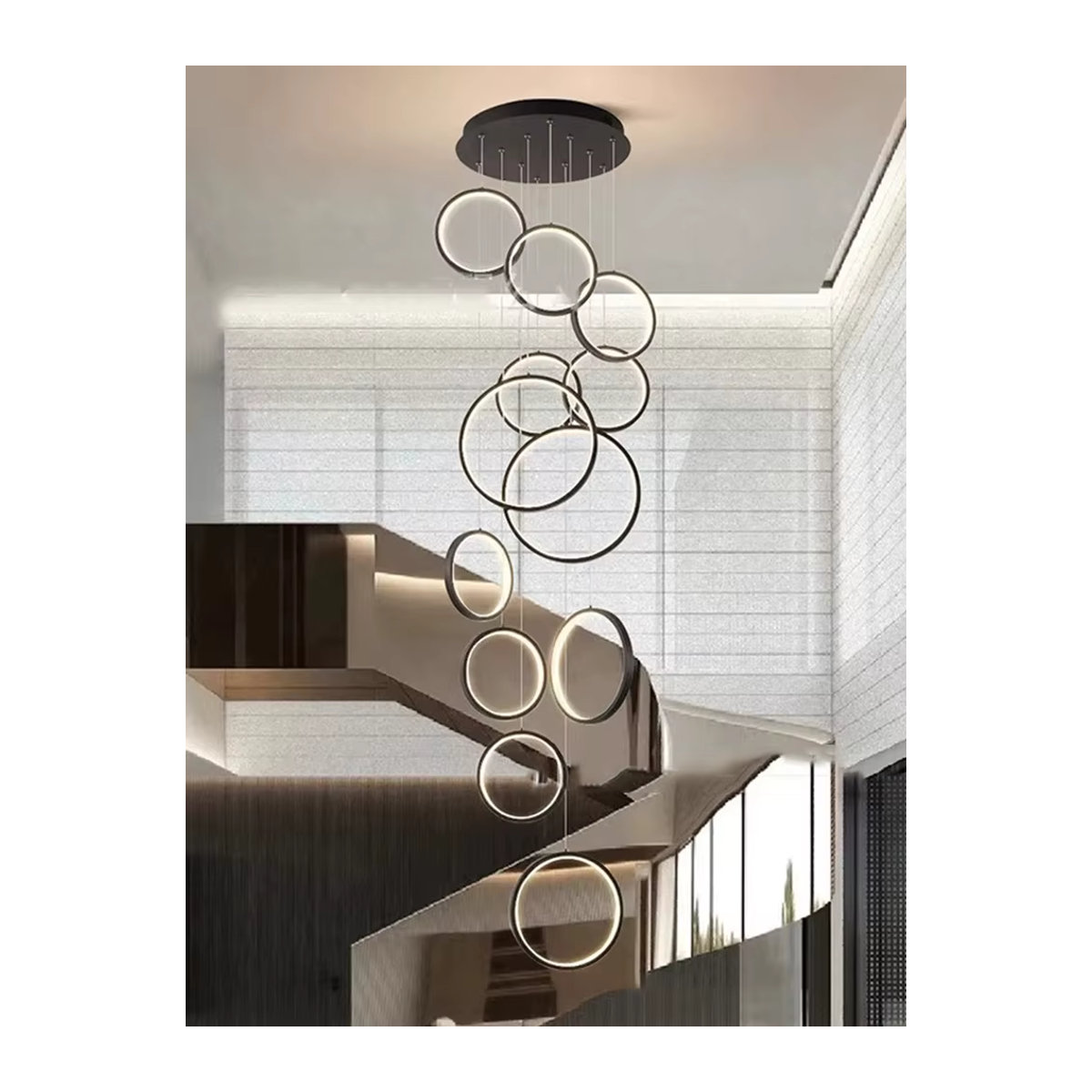 Savenmade Moderne LED Pendelleuchte in Schwarz für Esszimmer und Wohnzimmer - Bild 7