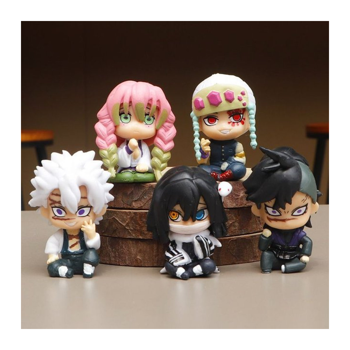Sayaer Anime Figuren Set Demon Slayer mit Kamado Tanjiro, Nezuko und Kanroji Mitsuri, mehrfarbige PVC Gk Statuen im stehenden Design - Bild 1