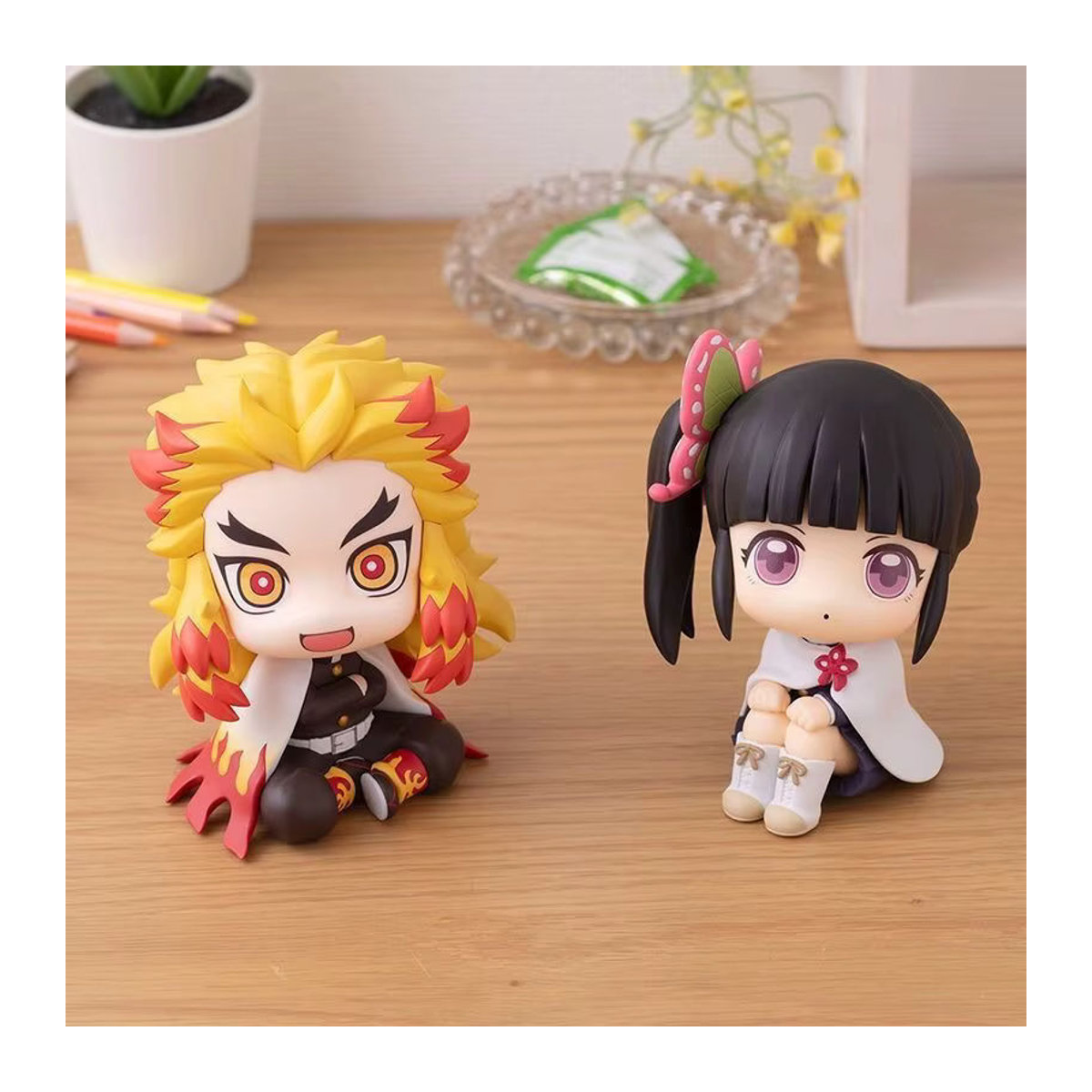 Sayaer Anime Figuren Set Demon Slayer Q Version Kawaii PVC Modelle Tanjiro Nezuko Zenitsu Inosuke mehrfarbig - Bild 2