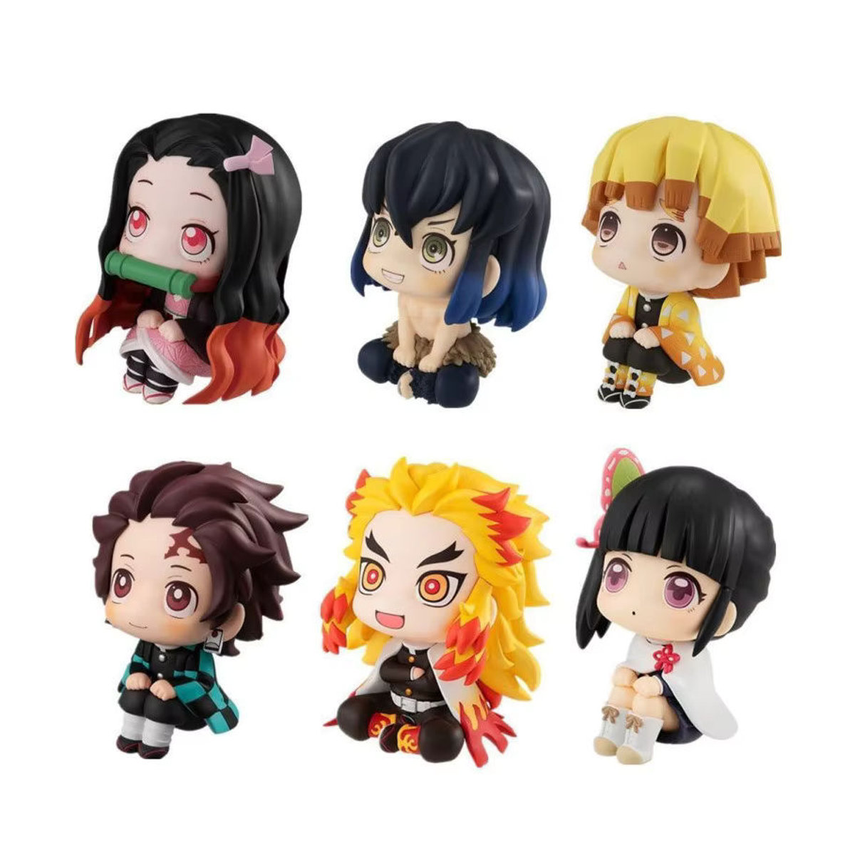 Sayaer Anime Figuren Set Demon Slayer Q Version Kawaii PVC Modelle Tanjiro Nezuko Zenitsu Inosuke mehrfarbig - Bild 4
