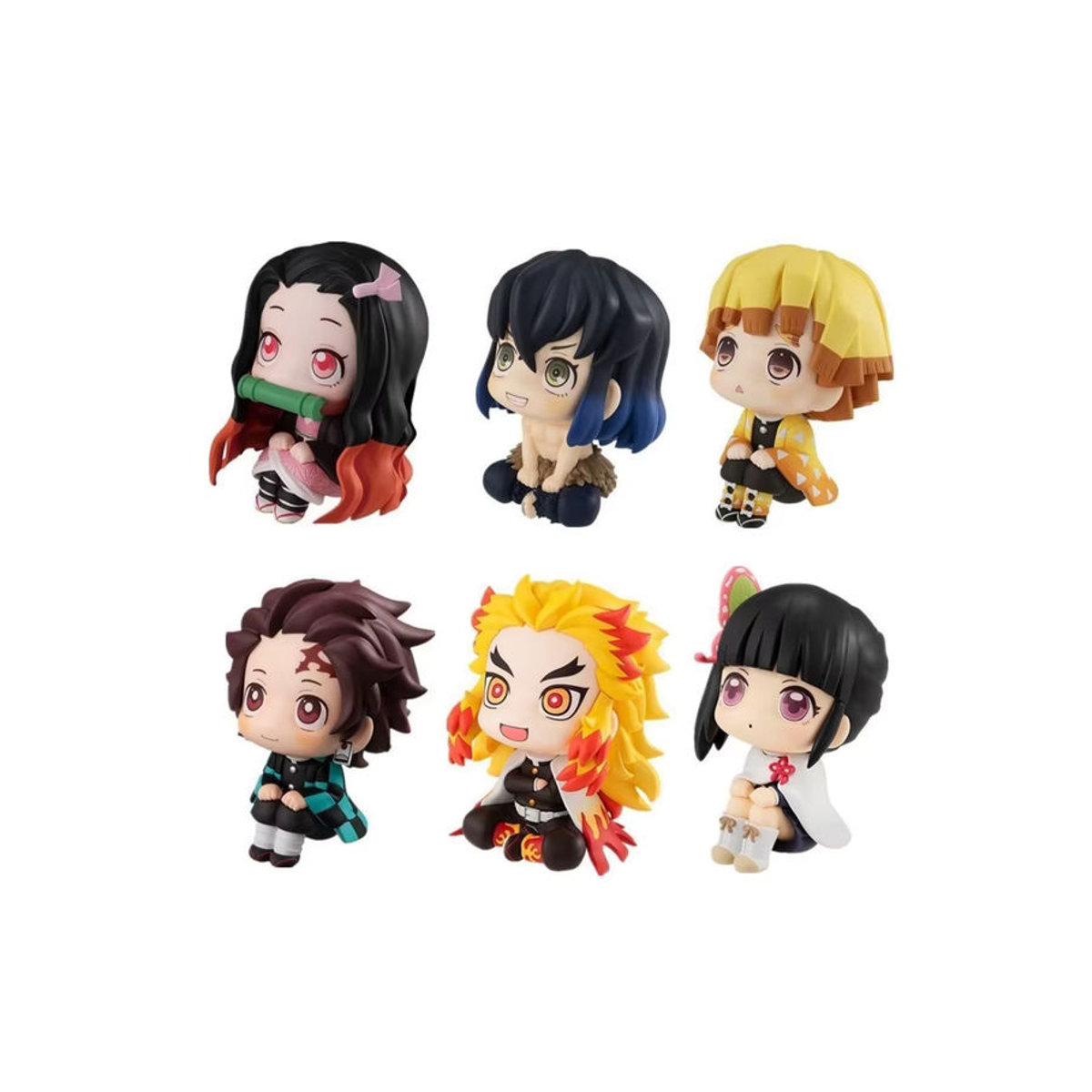 Sayaer Anime Figuren Set Demon Slayer Q Version Kawaii PVC Modelle Tanjiro Nezuko Zenitsu Inosuke mehrfarbig - Bild 5