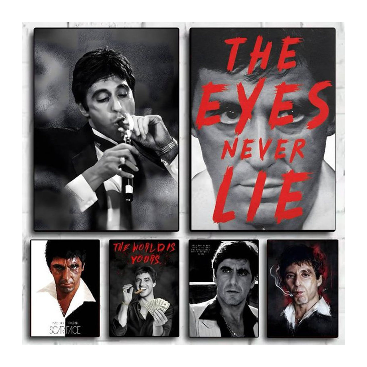 Scarface Klassisches Film Poster HD Kunst Wanddeko Mehrfarbig Wandmontiert und Wasserfest - Bild 1
