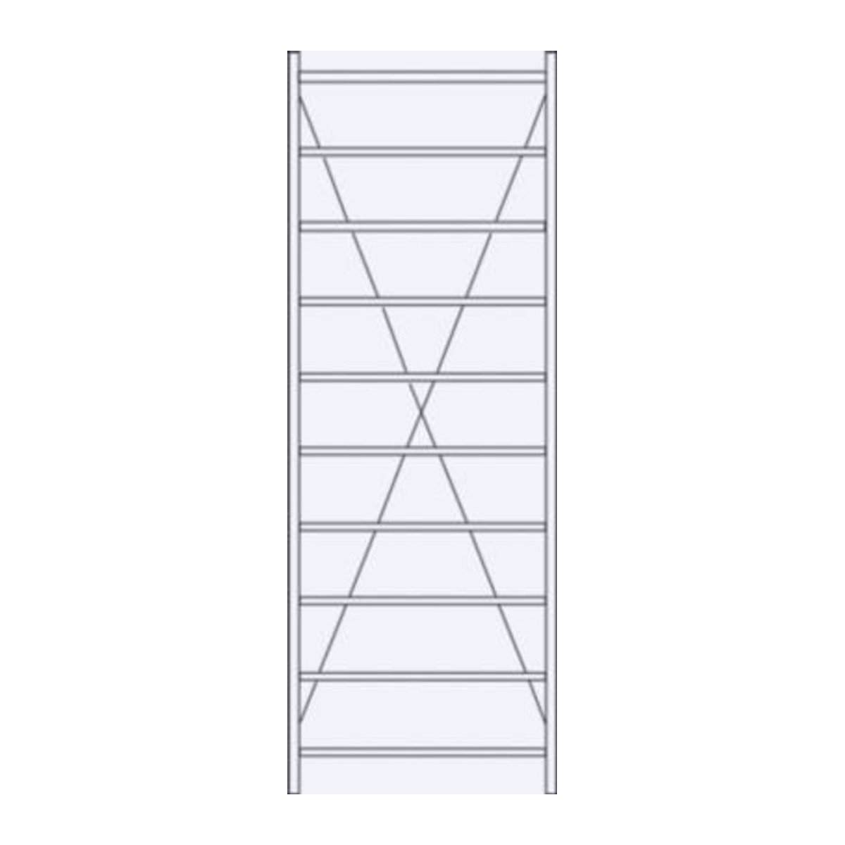 Schäfer Grundregal R 3000 Regalsystem aus Metall mit 10 verzinkten Böden in Silber, B/T: 105,5 x 80 cm - Bild 1