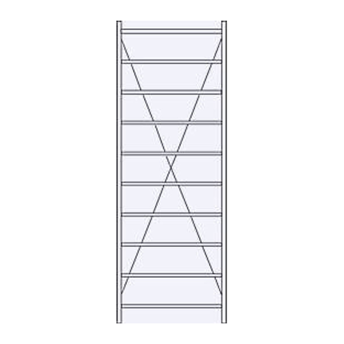 Schäfer Regalsystem Grundregal R 3000 aus Metall mit 10 verzinkten Böden, Silber, Breite: 105,5 cm, Tiefe: 50 cm - Bild 1