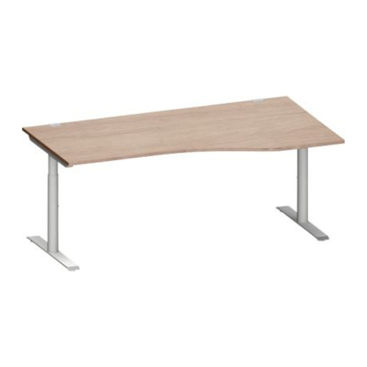 Schäfer Shop Genius Freiformschreibtisch MODENA FLEX in Eiche-Dekor, Ansatz rechts, Breite: 180 cm - Bild 1