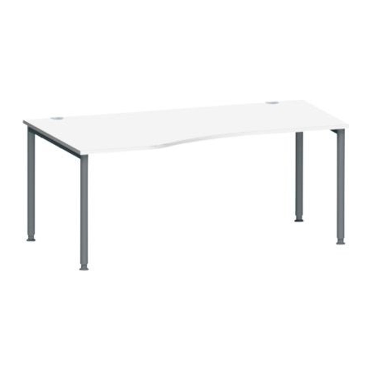 Schäfer Shop Genius Freiformschreibtisch MODENA FLEX in Weiß/Anthrazit mit Ansatz links, Breite: 180 cm - Bild 1