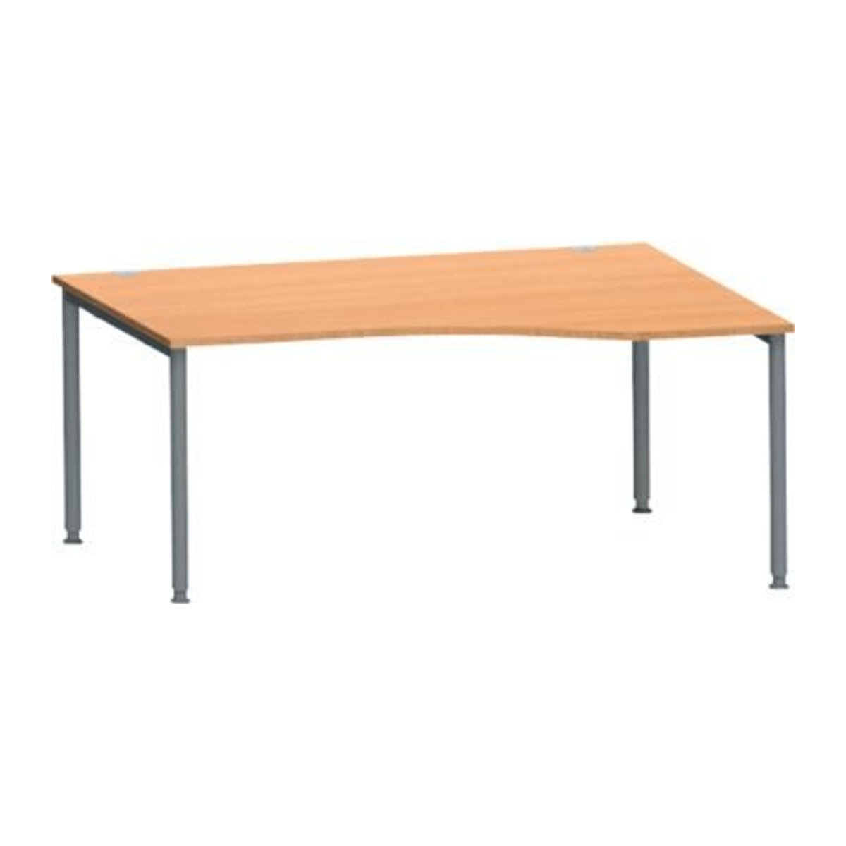 Schäfer Shop Genius Freiformschreibtisch MODENA FLEX mit Ansatz links, Breite: 180 cm, Farbe: Ahorn/Anthrazit - Bild 1