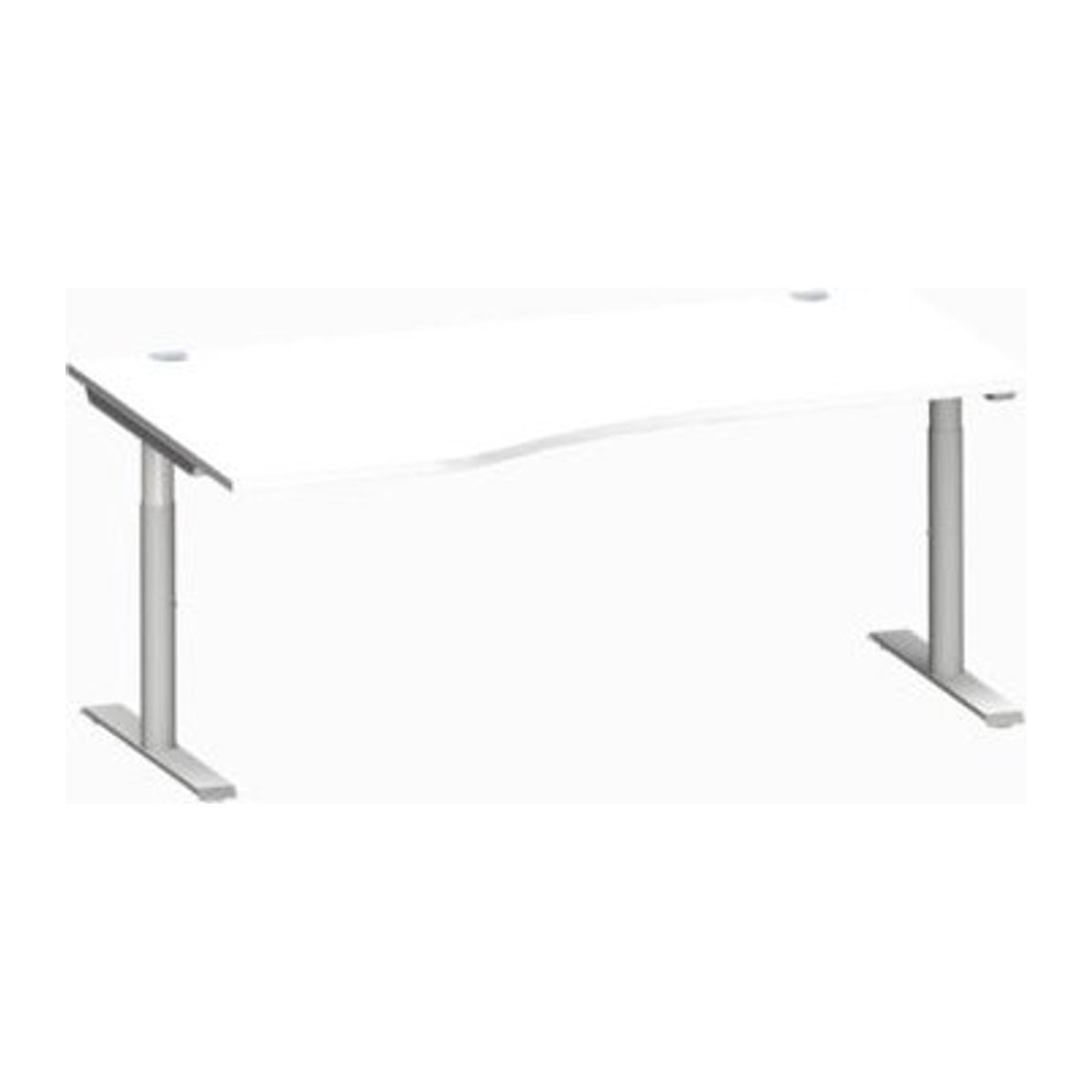 Schäfer Shop Genius Freiformschreibtisch MODENA FLEX mit Ansatz links, Farbe Weiß, Breite: 180 cm - Bild 1