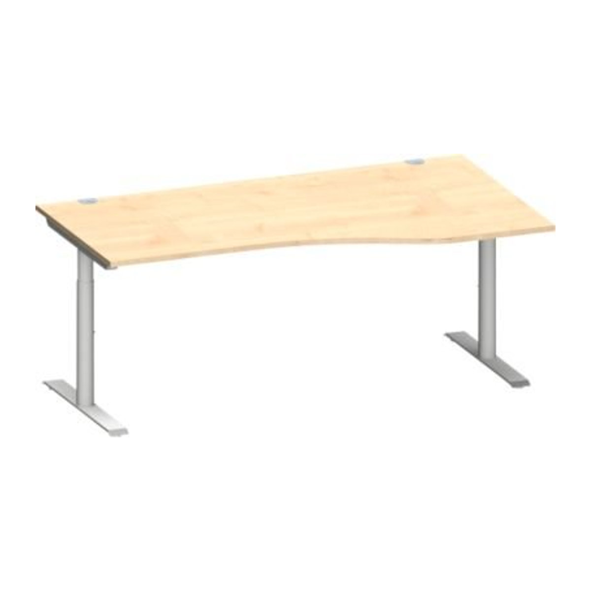 Schäfer Shop Genius Freiformschreibtisch MODENA FLEX mit Ansatz rechts, Breite: 180 cm, Ahorn-Dekor - Bild 1