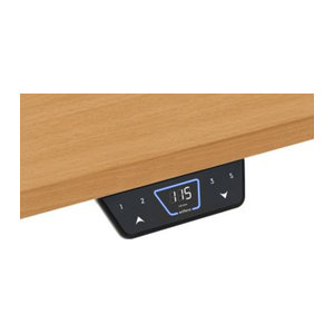 Schäfer Shop Genius Schreibtisch ERGOSTYLE S elektrisch höhenverstellbar Buche/weiß B: 180 cm, T: 80/100 cm, H: 71,5-118,2 cm
