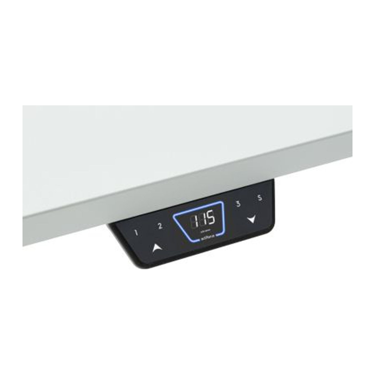 Schäfer Shop Genius Schreibtisch ERGOSTYLE S elektrisch höhenverstellbar mit C-Fuß und Memory Master, Eiche/weiß, B: 216,5 cm, T: 80 cm, H: 71,5-118,2 cm - Bild 1